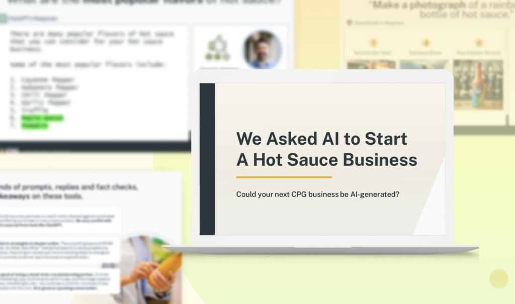 Food For Thought: Could your next CPG business be AI-generated?